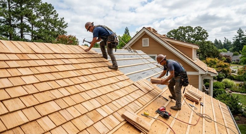 Cedar Shake Roof Construction in Long Pond, PA