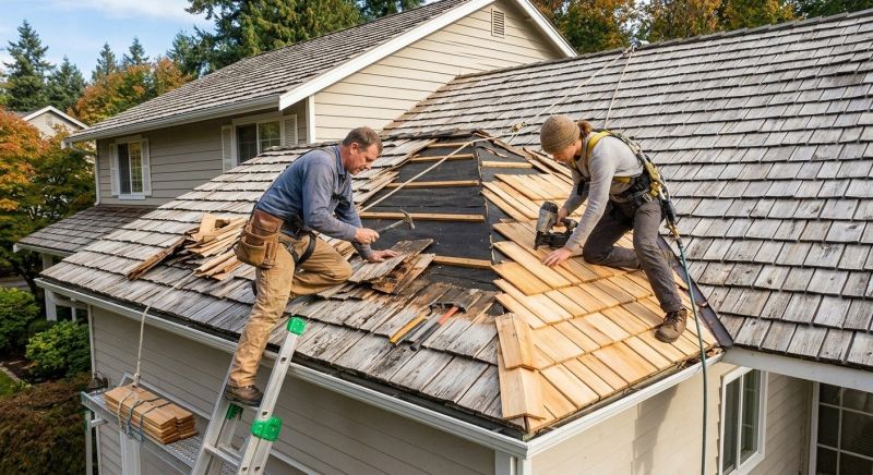 Cedar Shingles Repair in Effort, PA