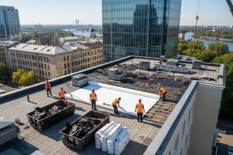 Flat Roof Replacement in Long Pond, PA