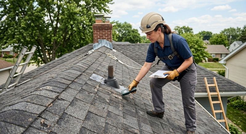 Roof Damage Inspection in Effort, PA