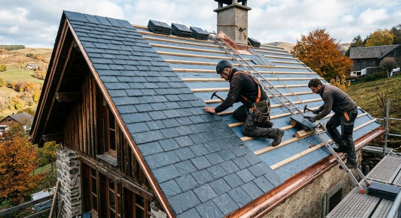 Slate Roof Installation in Effort, PA