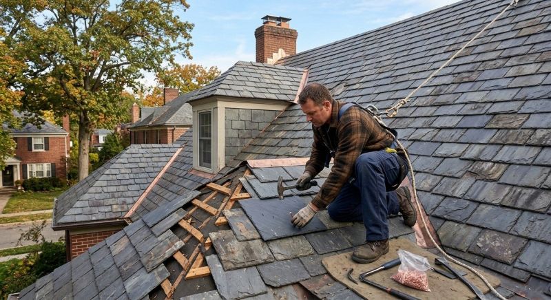 Slate Roof Repair in Pocono Manor, PA