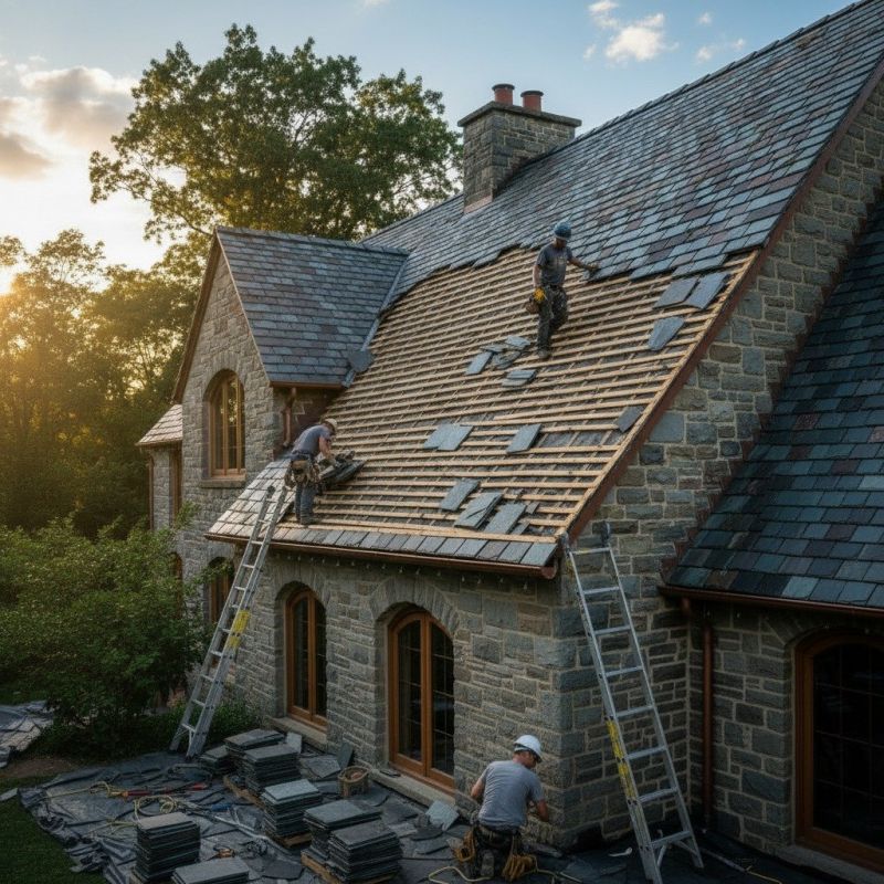 Slate Roof Replacement in Pocono Manor, PA
