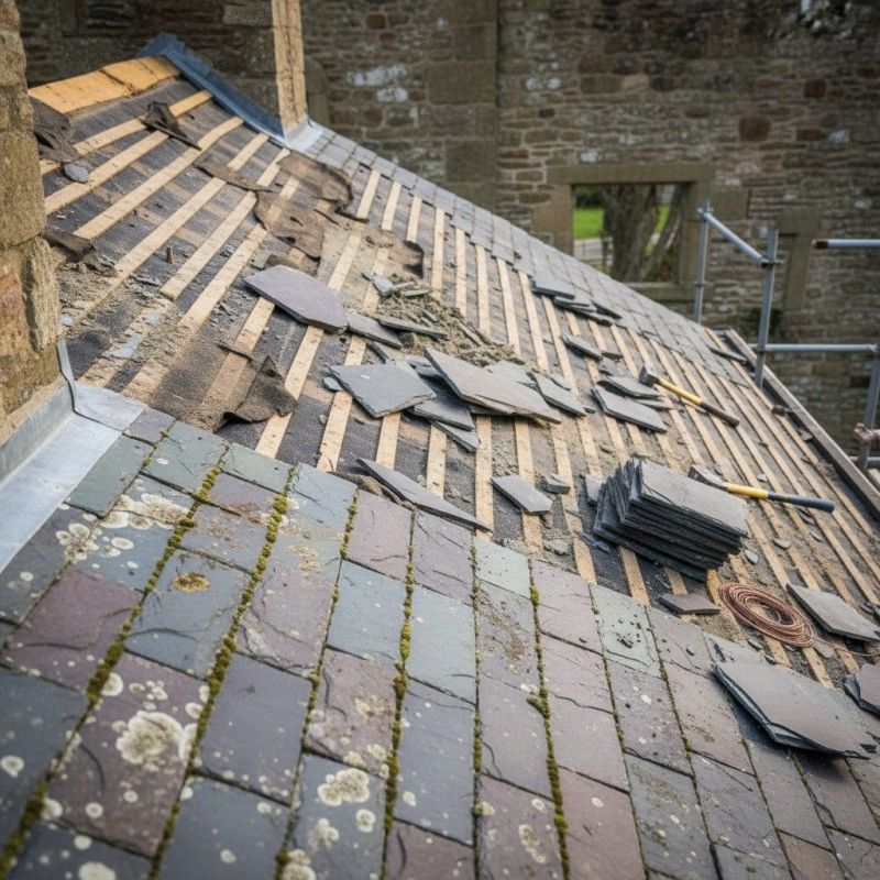 Slate Roof Replacement in Tafton, PA