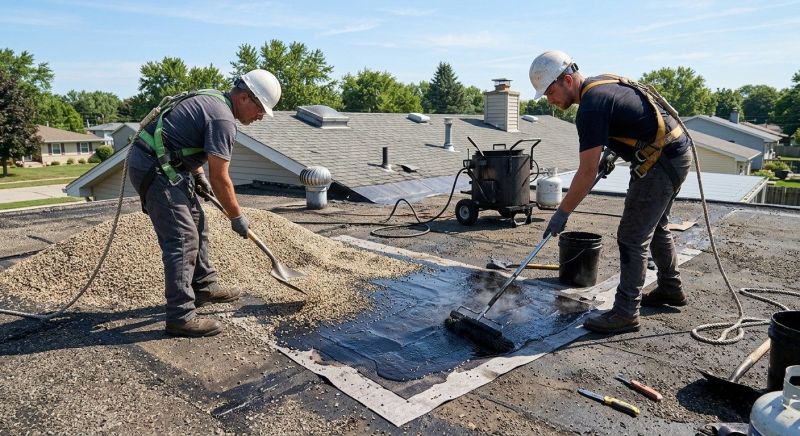 Tar And Gravel Roof Repair in Blakeslee, PA
