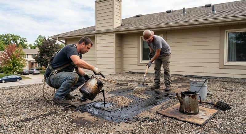 Tar And Gravel Roof Repair in Effort, PA