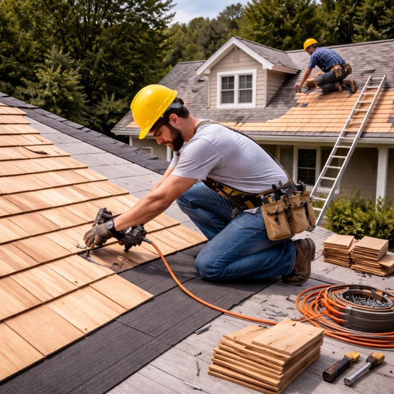 Wood Roofing Installation in Cresco, PA