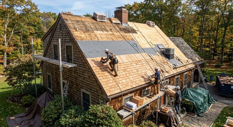Wood Shingle Roof Replacement in Mount Pocono, PA